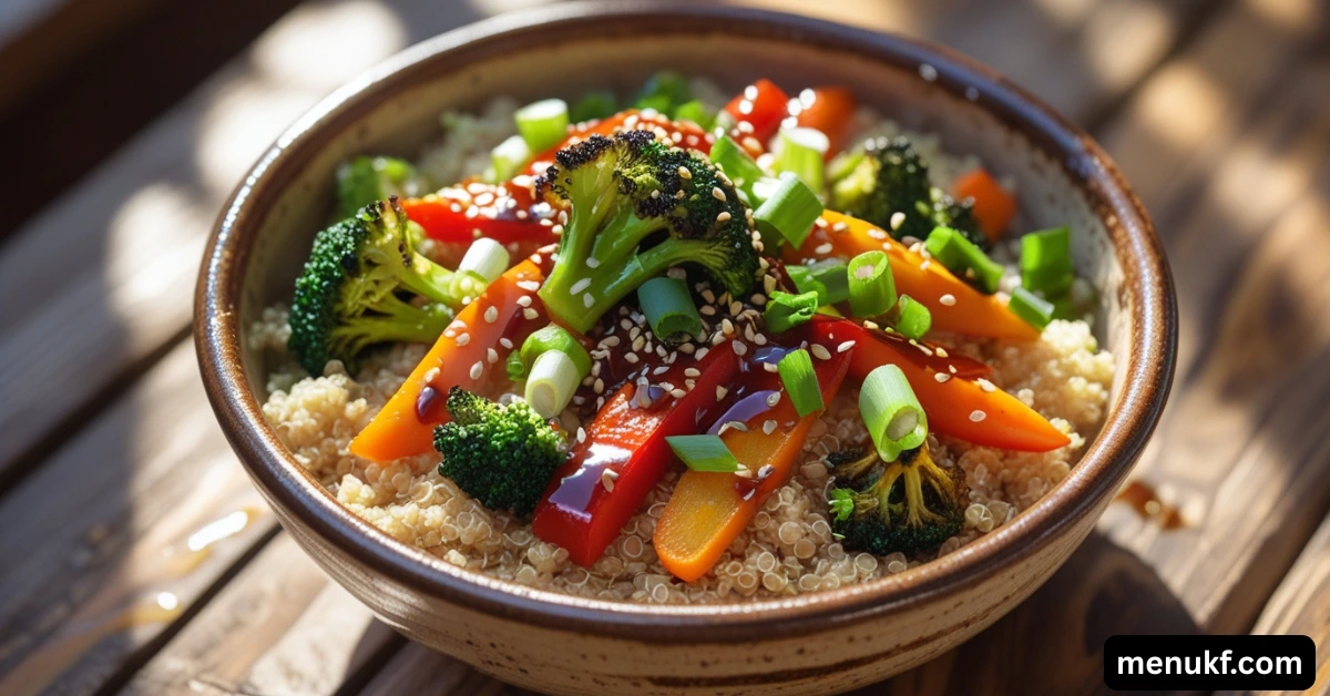 Teriyaki Quinoa Bowls with Roasted Veggies