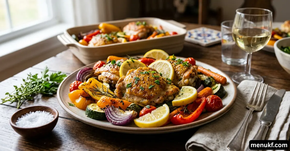 Garlic Lemon Chicken with Roasted Vegetables