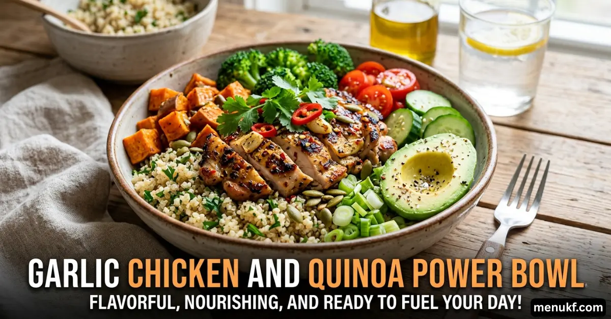 Garlic Chicken and Quinoa Power Bowl