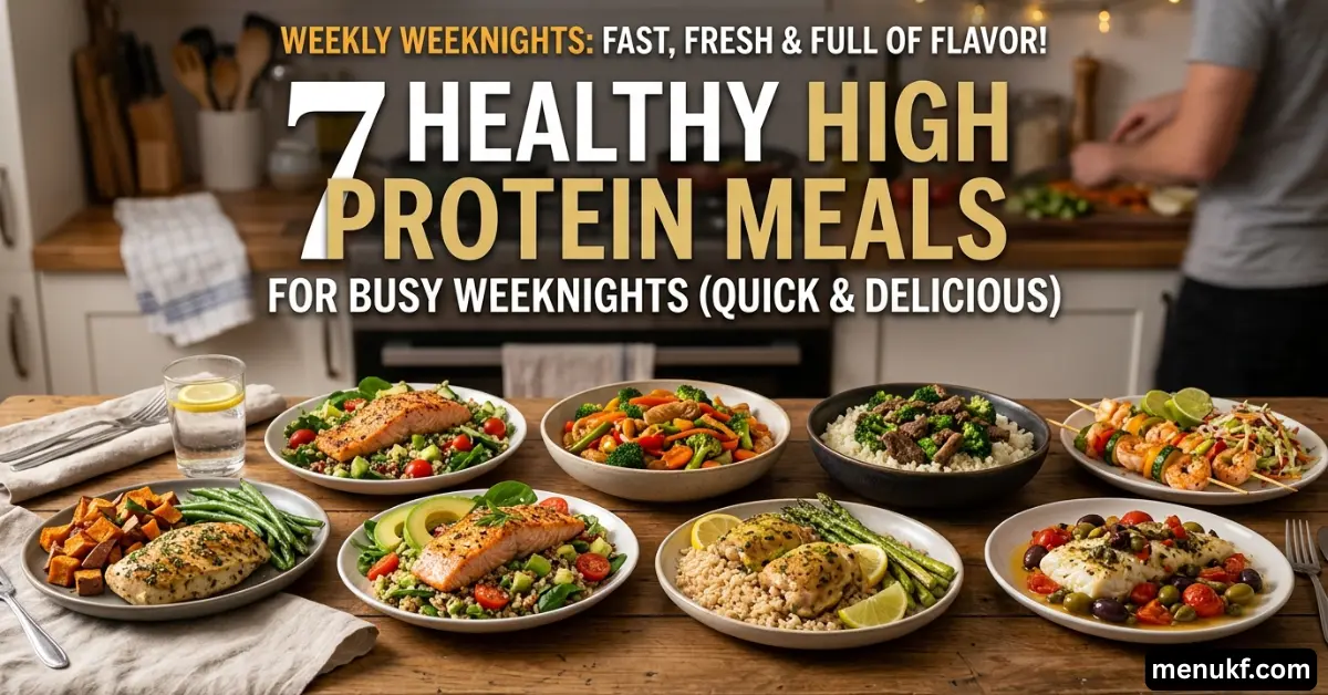 7 Healthy High Protein Meals for Busy Weeknights (Quick & Delicious)